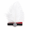 Bandeau années 20 , plume blanche 32 cm, adulte