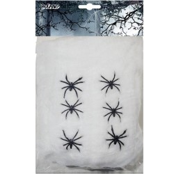 Ragnatela bianca incl. 6 ragni 100 g