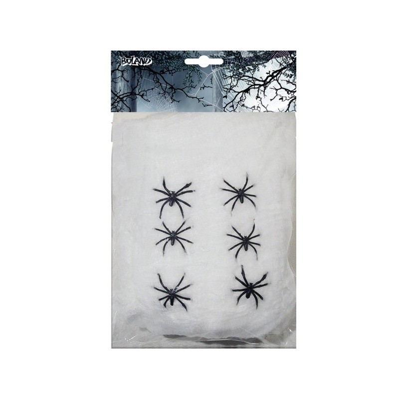 Ragnatela bianca incl. 6 ragni 100 g