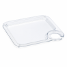 10 Tabletts mit Glashalter 20x20 cm Antirutsch | Partytime Shop