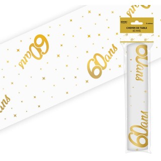 Chemin de table doré 28 cm x 5 mètres, organza