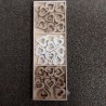 Coffret de 48 cœurs en bois naturel/blanc 3cm
