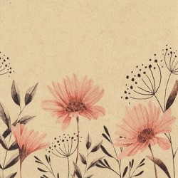 Serviettes en papier motif fleur dimension 33 x 33 cm