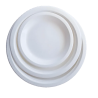 assiettes biodégradables en canne à sucre