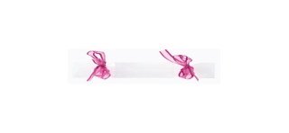Boîte bonbon transparent avec ruban fuchsia,12x3 cm  , sachet de 4 pièces