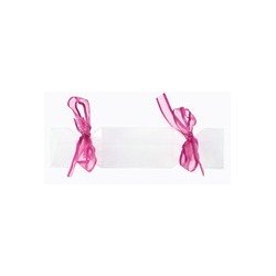 Scatola di caramelle trasparente con nastro fucsia, 12x3 cm, confezione da 4 pezzi
