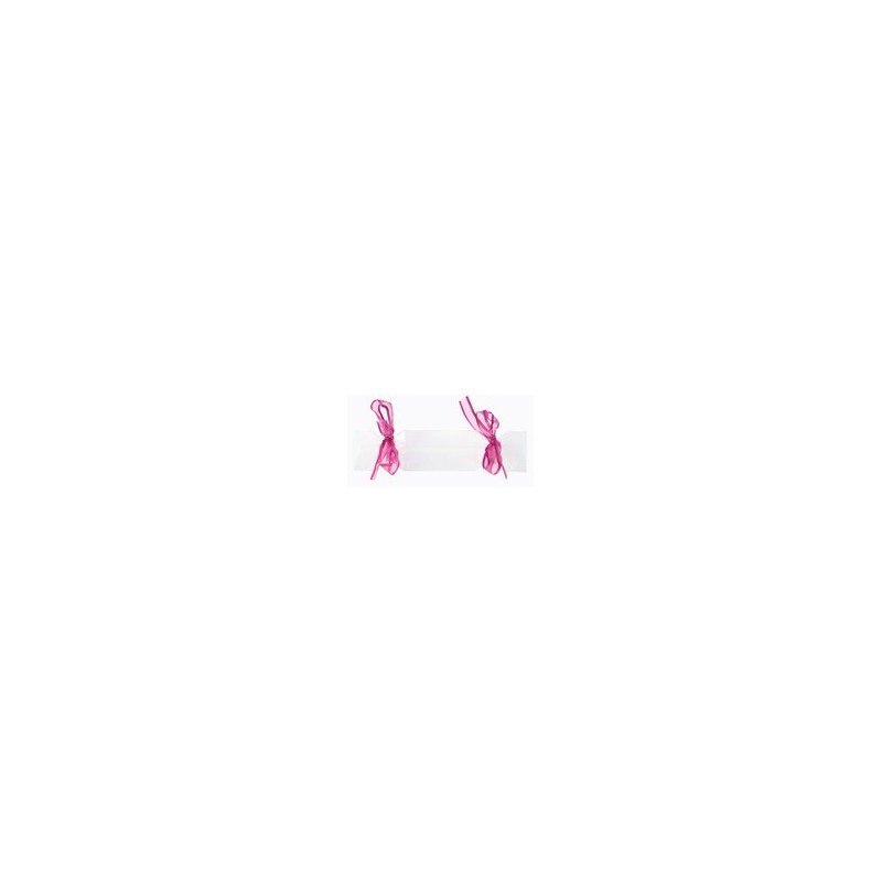 4 Bonbons-Schachtel mit Dekoband fuchsia, 12x3 cm