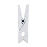 24 Kleine Klammer, Holz, 2,5 cm, weiss