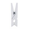 Mini pinzette in legno, 2,5 cm, busta da 24 pezzi, bianca