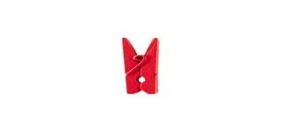 Mini clip in legno, 2,5 cm, busta da 24 pezzi, bianca