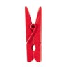 24 Kleine Klammer, Holz, 2,5 cm, rot