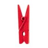 Mini clip in legno, 2,5 cm, busta da 24 pezzi, rosso