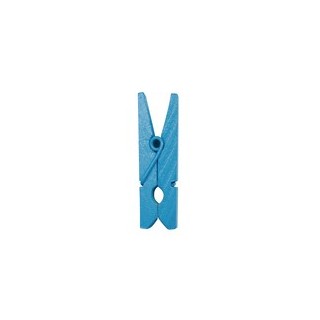 Mini-Holzclip, 2,5 cm, Beutel mit 24 Stück, Türkis