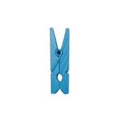 Mini-Holzclip, 2,5 cm, Beutel mit 24 Stück, Türkis