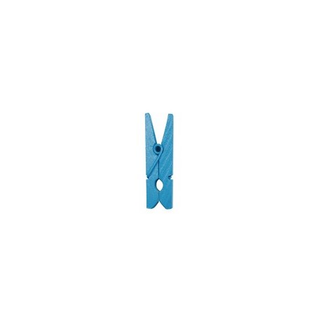 Mini-Holzclip, 2,5 cm, Beutel mit 24 Stück, Türkis