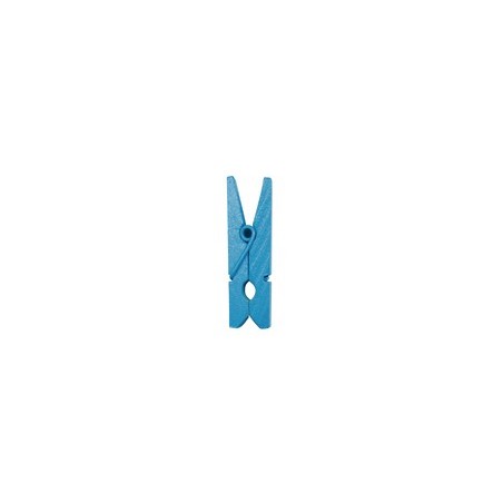 Mini-Holzclip, 2,5 cm, Beutel mit 24 Stück, Türkis