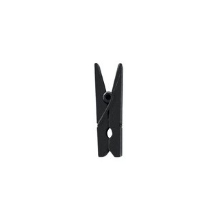 24 Kleine Klammer, Holz, 2,5 cm, schwarz