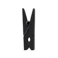 Mini clip in legno, 2,5 cm, busta da 24 pezzi, nero