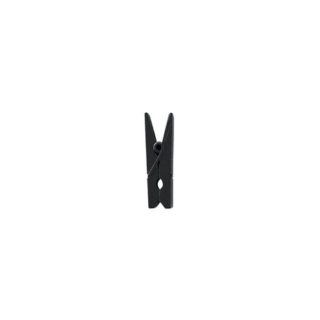 Mini clip in legno, 2,5 cm, busta da 24 pezzi, nero