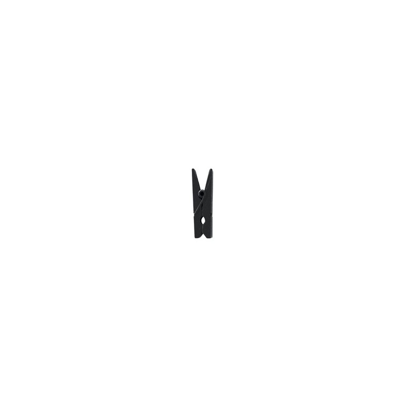 Mini clip in legno, 2,5 cm, busta da 24 pezzi, nero