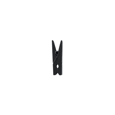 Mini clip in legno, 2,5 cm, busta da 24 pezzi, nero