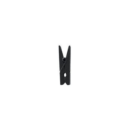 Mini clip in legno, 2,5 cm, busta da 24 pezzi, nero