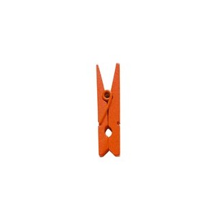  Mini clip in legno, 2,5 cm, busta da 24 pezzi, arancione