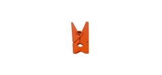  Mini clip in legno, 2,5 cm, busta da 24 pezzi, arancione