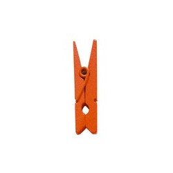  Mini clip in legno, 2,5 cm, busta da 24 pezzi, arancione
