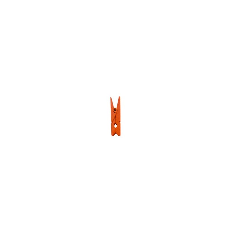  Mini clip in legno, 2,5 cm, busta da 24 pezzi, arancione
