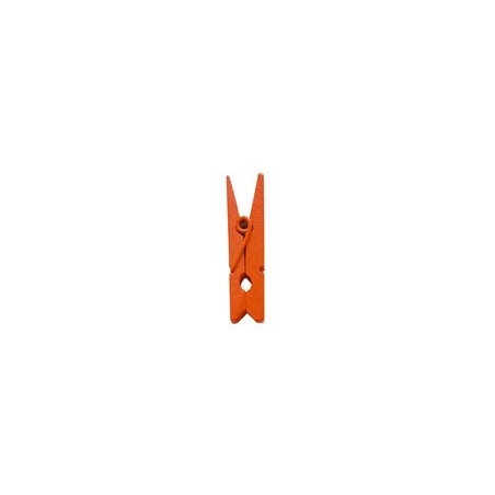 Mini-Holzclip, 2,5 cm, Beutel mit 24 Stück, orange