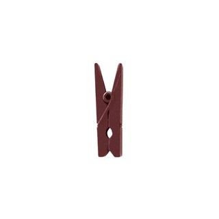 Mini pince en bois, 2,5 cm,sachet de 24 pièces, chocolat