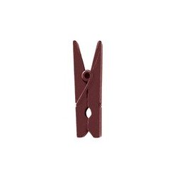 24 Kleine Klammer, Holz, 2,5 cm, schokolade
