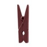 Mini clip di legno, 2,5 cm, sacchetto di 24 pezzi, cioccolato