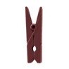 Mini pince en bois, 2,5 cm,sachet de 24 pièces, chocolat