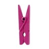Mini clip in legno, 2,5 cm, busta da 24 pezzi, fucsia