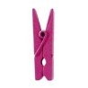 24 Kleine Klammer, Holz, 2,5 cm, fuchsia