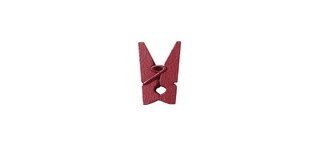 Mini pince en bois, 2,5 cm,sachet de 24 pièces, bordeaux