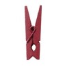 24 Kleine Klammer, Holz, 2,5 cm, bordeaux