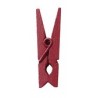 Mini clip in legno, 2,5 cm, borsa da 24 pezzi, bordeaux