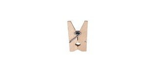 Mini pince en bois, 2,5 cm,sachet de 24 pièces, naturel