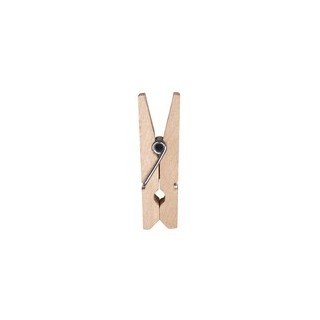 Mini pince en bois, 2,5 cm,sachet de 24 pièces, naturel