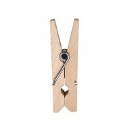 Mini clip in legno, 2,5 cm, borsa in 24 pezzi, avorio