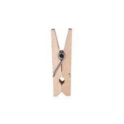 Mini-Holzclip, 2,5 cm, 24-teilige Tasche, Elfenbein