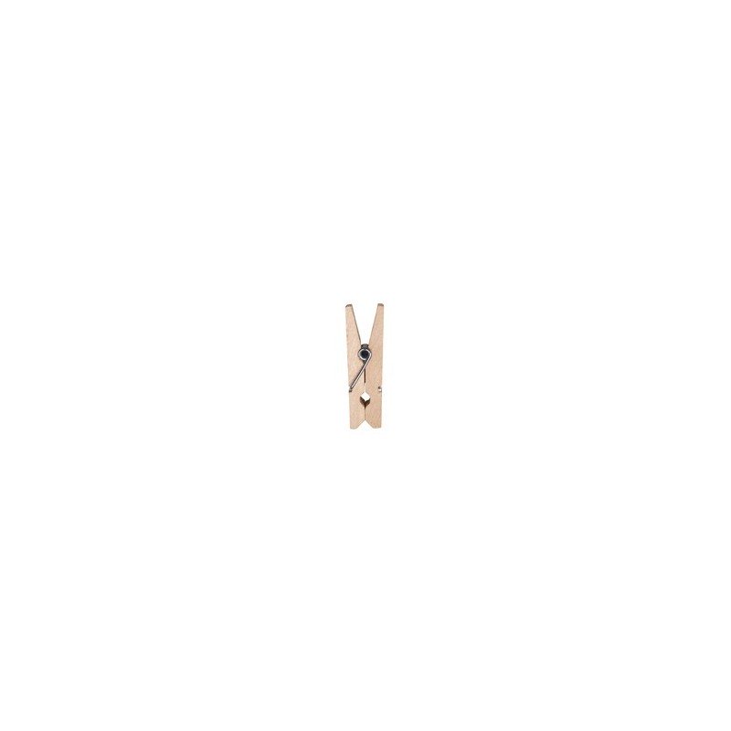 Mini pince en bois, 2,5 cm,sachet de 24 pièces, naturel