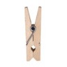 Mini clip in legno, 2,5 cm, borsa in 24 pezzi, avorio