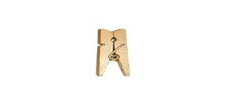 Mini pince en bois, 2,5 cm,sachet de 24 pièces, or