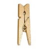 Mini pinzette in legno, 2,5 cm, busta da 24 pezzi, oro