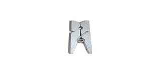 Mini pince en bois, 2,5 cm,sachet de 24 pièces, argent