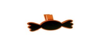 6 Tafel Bonbons auf Klammer, 5 x 3,7 cm, orange